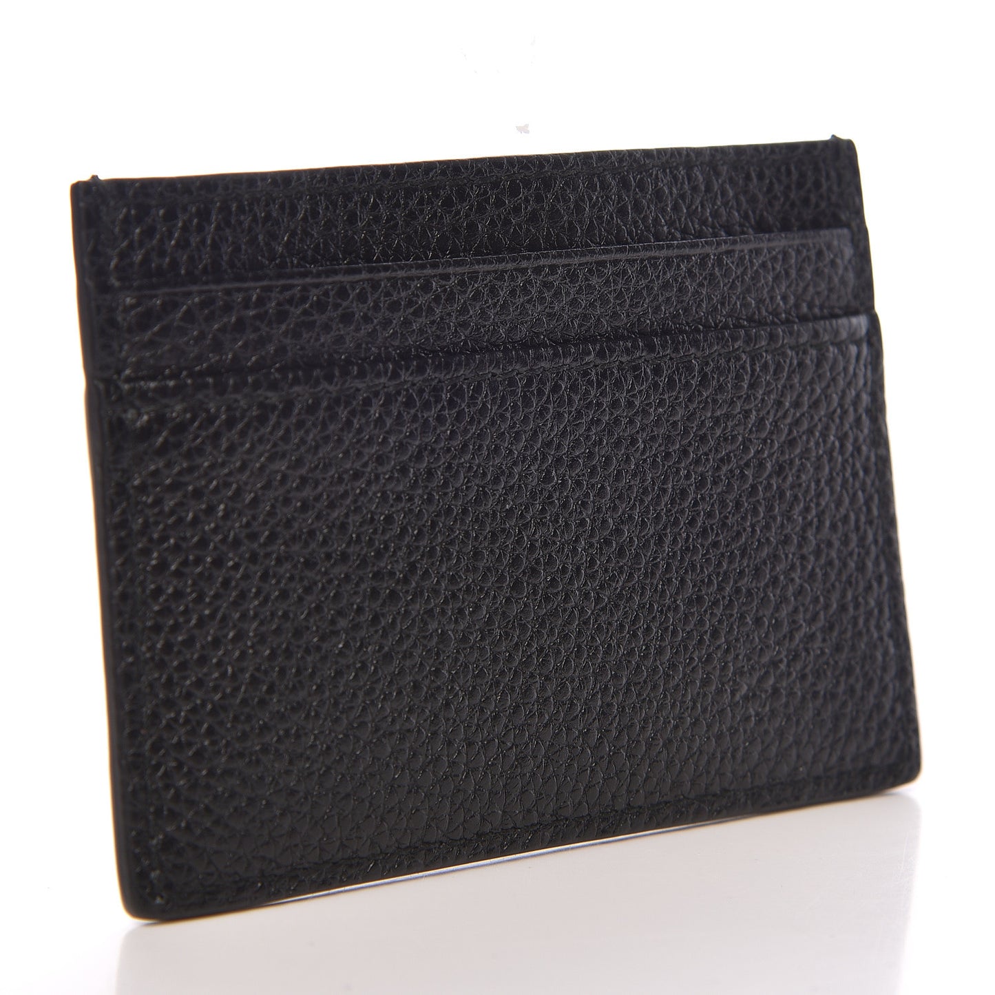 Grainy Calfskin Zumi Card Holder Black