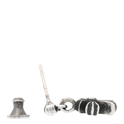 Chrome Hearts Sterling Silver Cross Drop Single Earring 3 of 4
