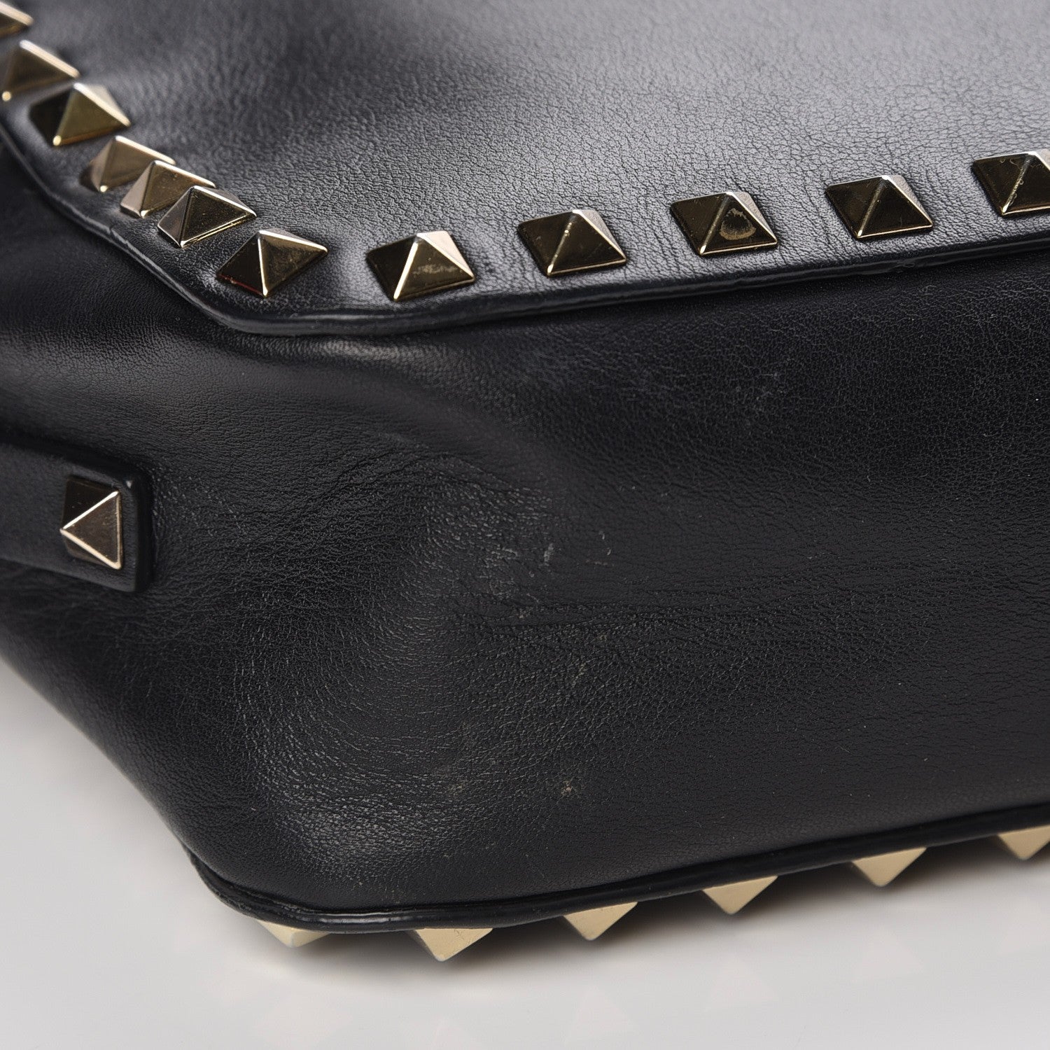Valentino Garavani Calfskin Rockstud Camera Crossbody Bag Black 7 of 7