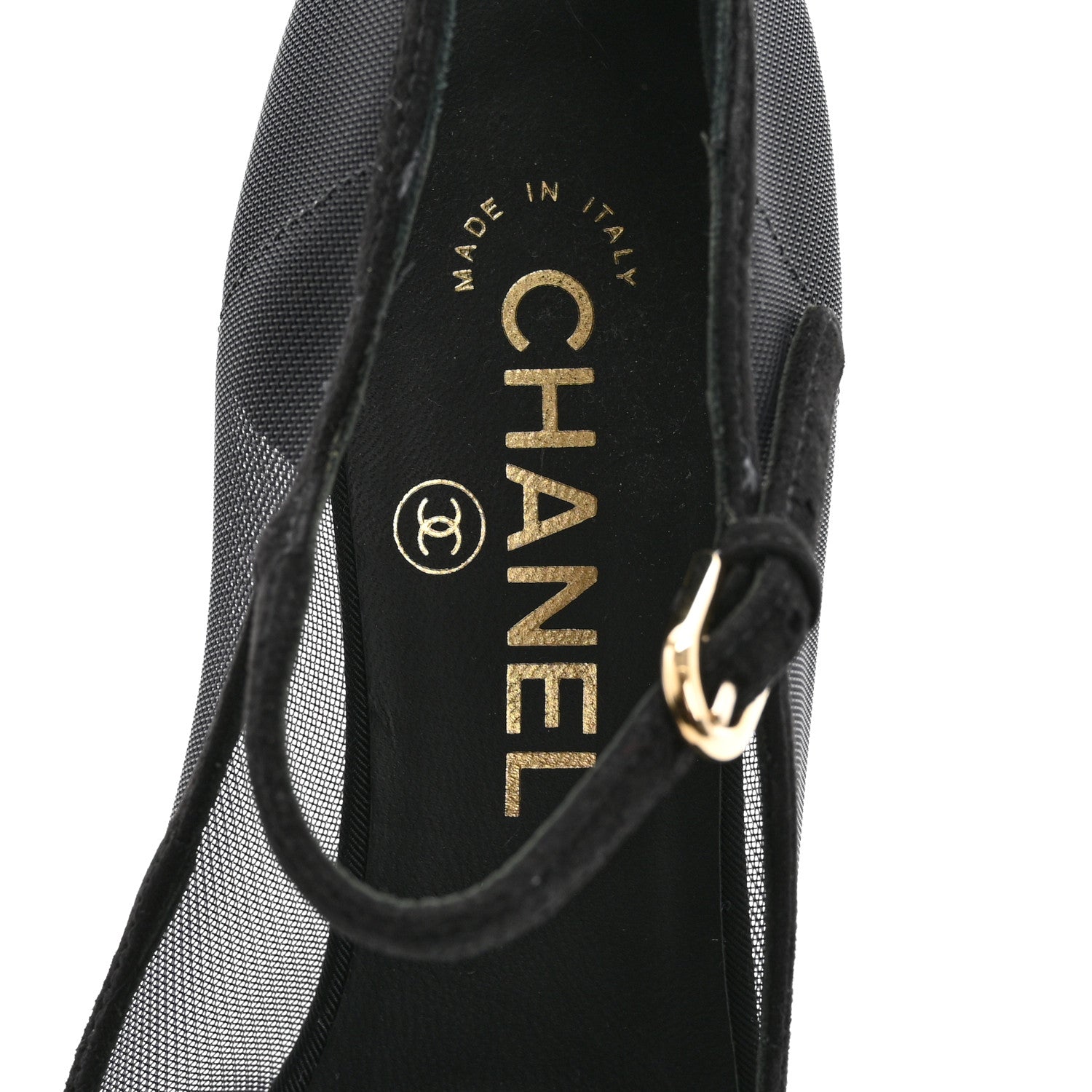 Chanel Mesh Suede Grosgrain Pearls Cap Toe Mary Jane Pumps  37.5 Black 7 of 14