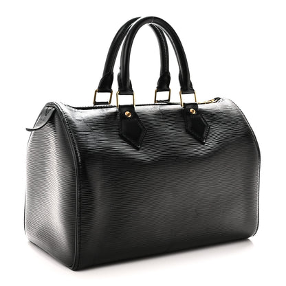 Louis Vuitton Epi Speedy 25 Black Black 3 of 10