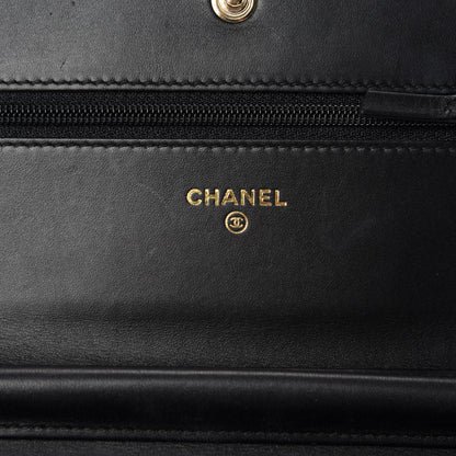 Chanel Velvet Timeless CC Wallet On Chain WOC Black 8 of 11