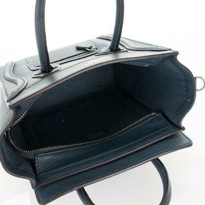 Celine Drummed Calfskin Nano Luggage Orage 6 of 7