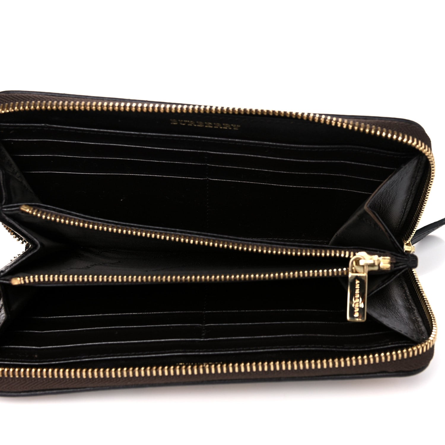 Burberry Haymarket Check Large Ziggy Zip Around Wallet Chocolate 5 of 18