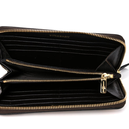Burberry Haymarket Check Large Ziggy Zip Around Wallet Chocolate 5 of 18