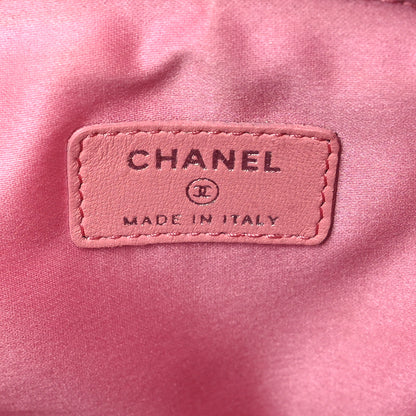 Chanel Lambskin Camellia Embossed Cosmetic Case Pink 6 of 8