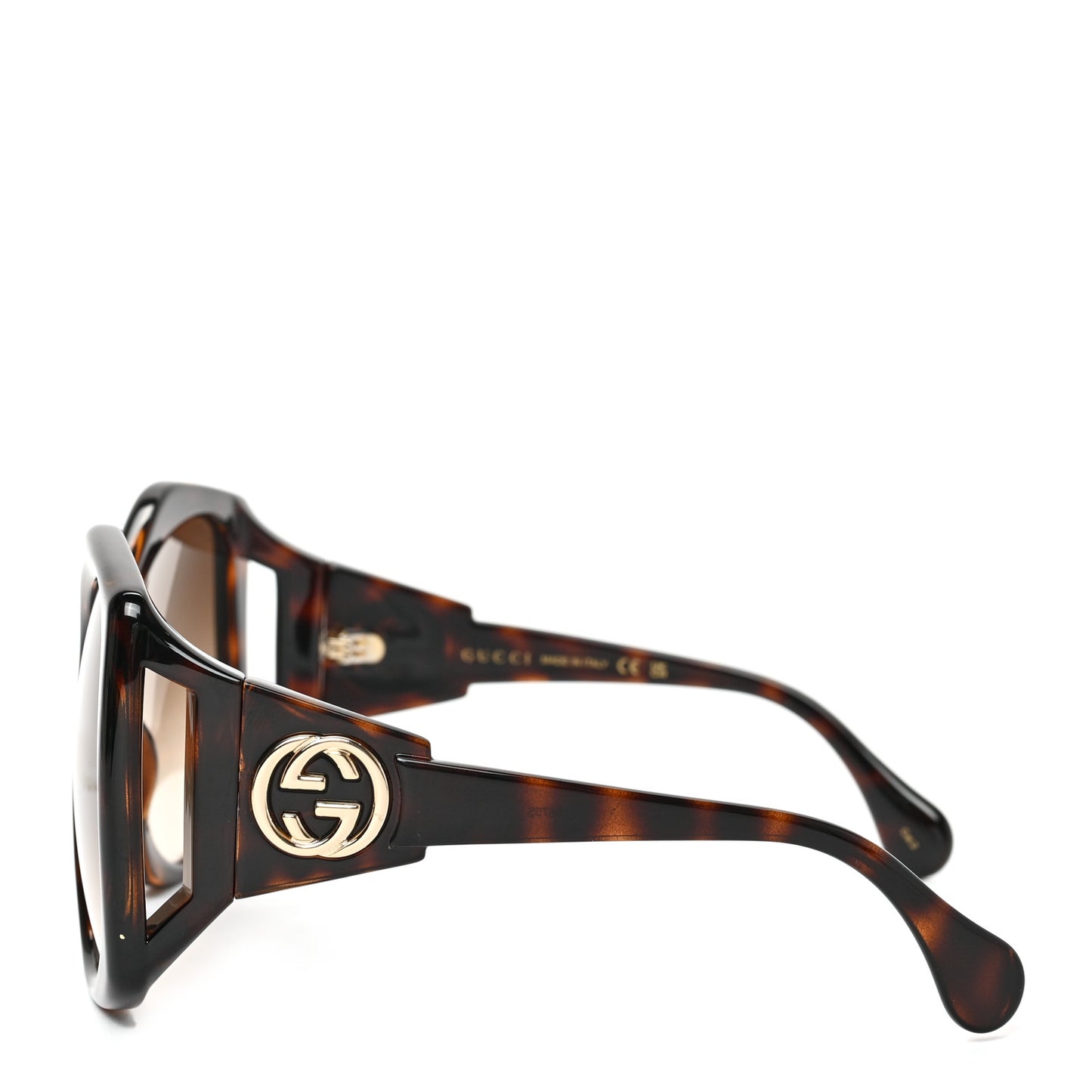 Acetate Square Frame Sunglasses GG0876SA Tortoise