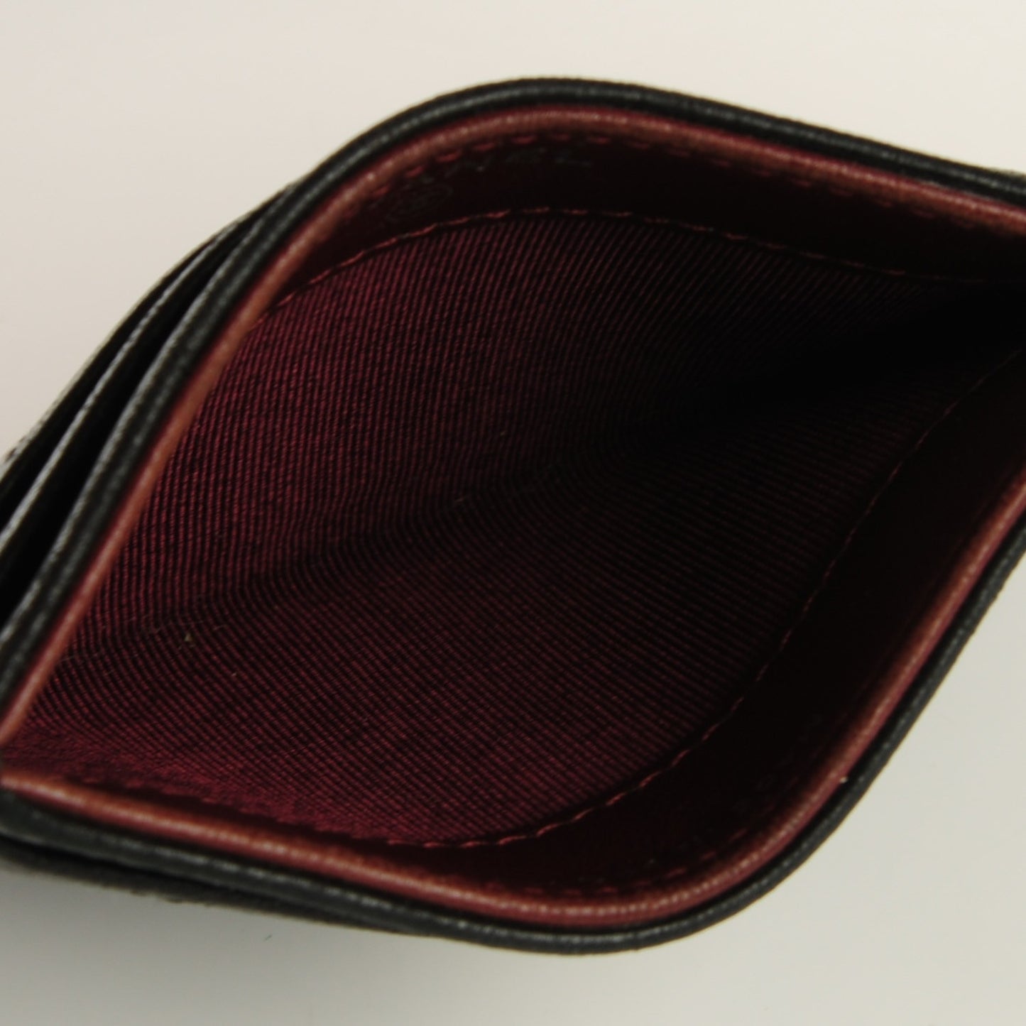 Lambskin Quilted Card Holder Black