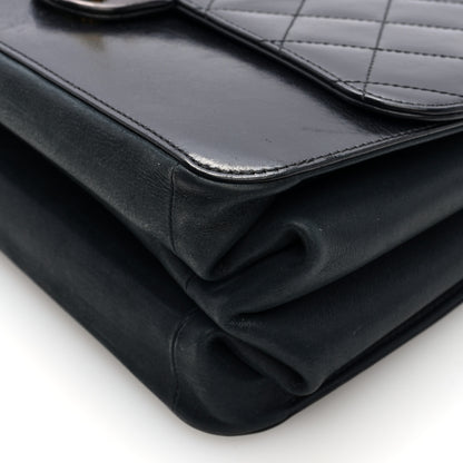 Chanel Iridescent Calfskin Quilted Straight Lined Flap Black 10 of 10