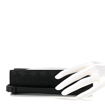 Bottega Veneta Nappa Maxi Intreccio Wristlet Pouch Black 2 of 6