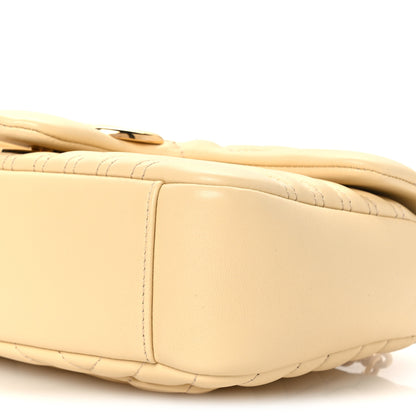 Gucci Lambskin Matelasse Medium GG Marmont Shoulder Bag Light Yellow 11 of 11