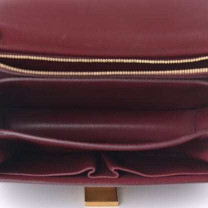 Celine Box Calfskin Medium Classic Box Flap Bag Burgundy 5 of 13