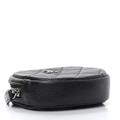 Chanel Iridescent Caviar Quilted Zip Around Classic Coin Purse Black 4 of 8