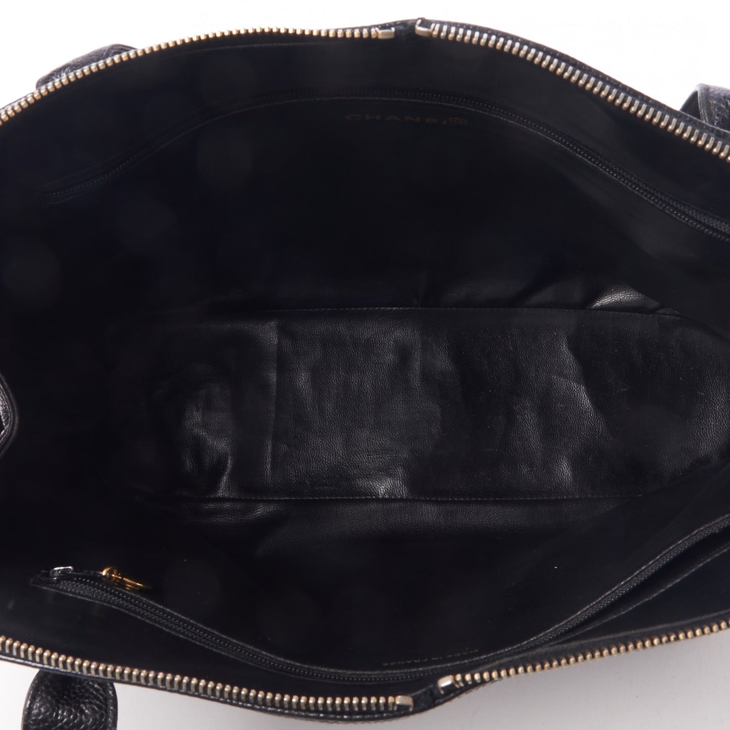 Caviar Large CC Shoulder Bag Black