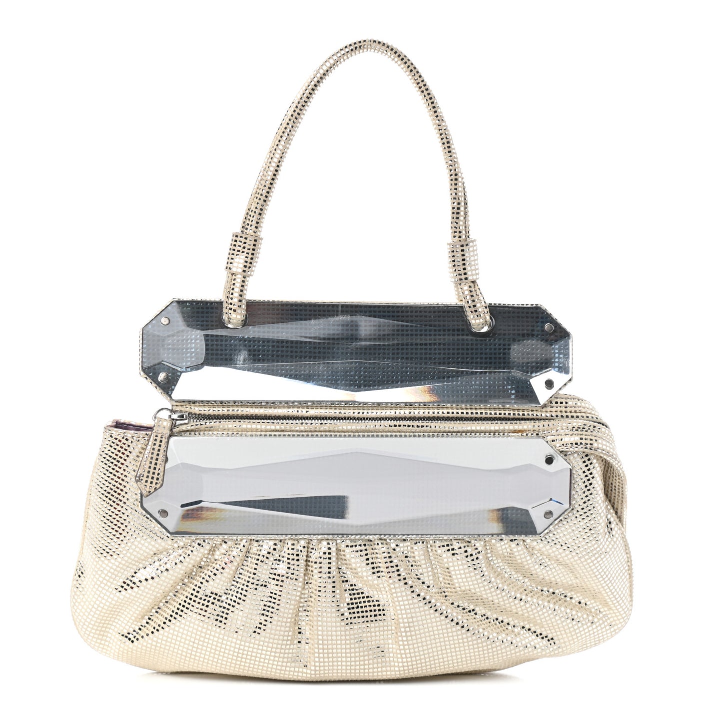 Laminated Calfskin To You Convertible Pochette Silver