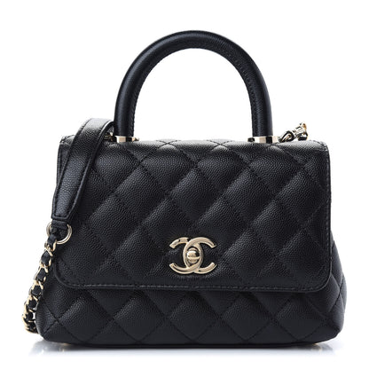 Chanel Caviar Quilted Extra Mini Coco Handle Flap Black 1 of 9