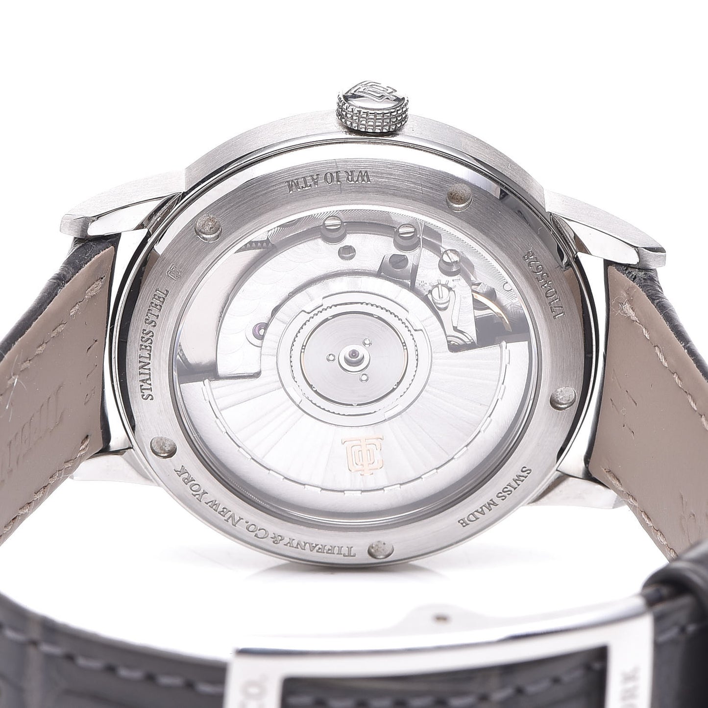 Stainless Steel Alligator Diamond 34mm CT60 3-Hand Automatic Watch Ice Blue