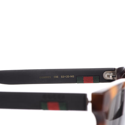Gucci Polarized Square Frame Web Sunglasses GG0008S Tortoise 6 of 8
