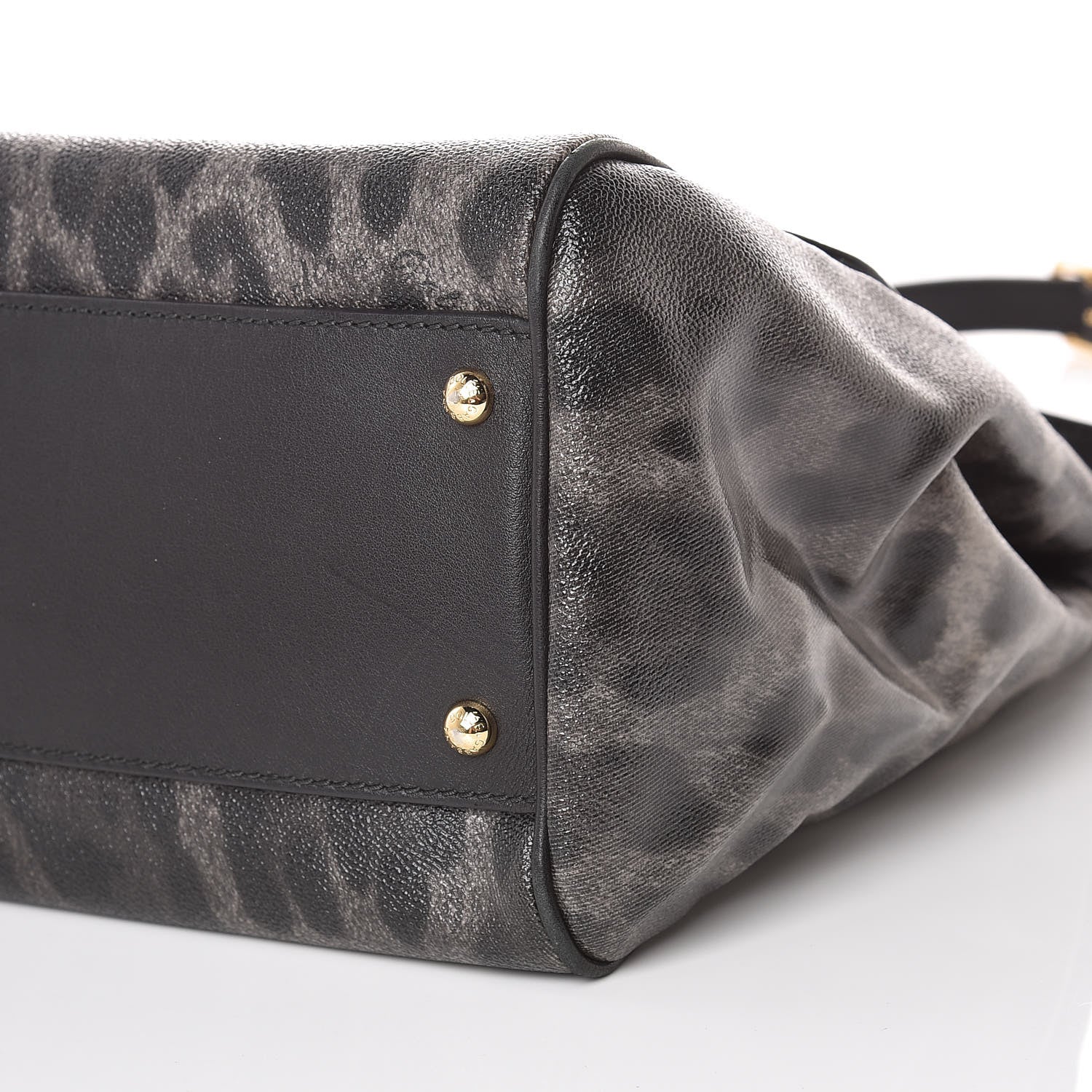 Dolce & Gabbana Dauphine Leopard Print Large Miss Sicily Satchel Black 11 of 13