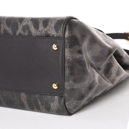 Dolce & Gabbana Dauphine Leopard Print Large Miss Sicily Satchel Black 11 of 13