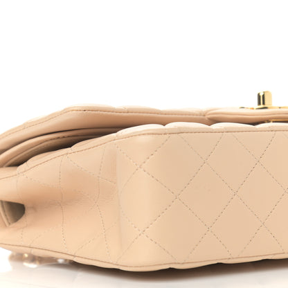 Chanel Lambskin Quilted Medium Double Flap Beige 9 of 11