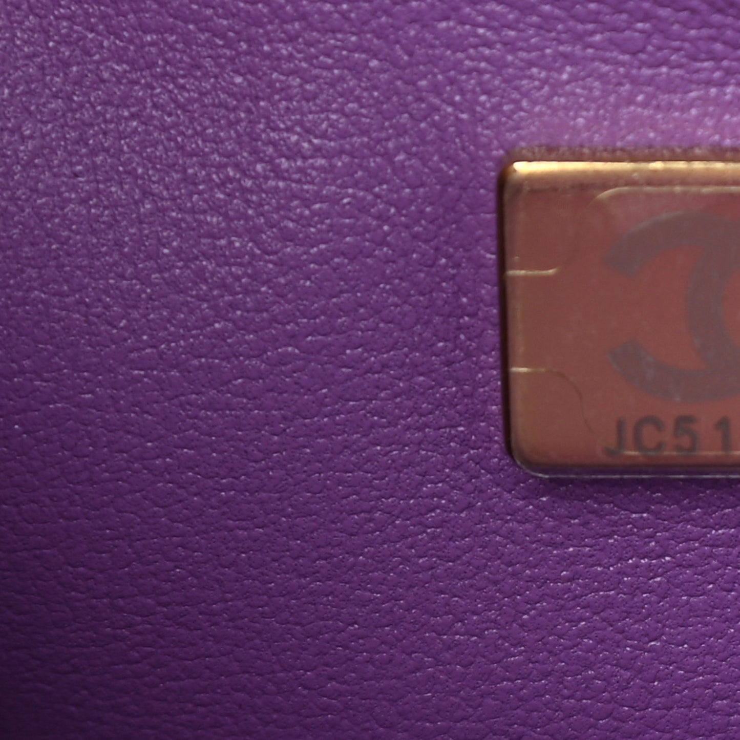 Lambskin Quilted Small CC Bubble Vanity Case Purple