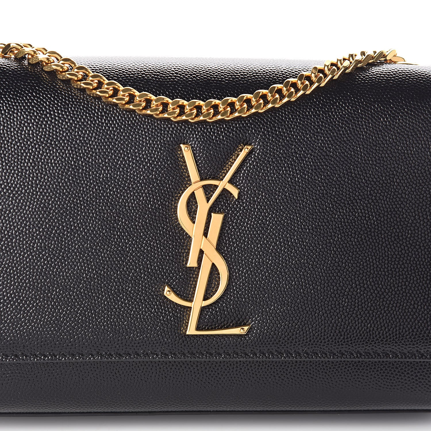 Saint Laurent Grain De Poudre Small Monogram Kate Satchel Black 7 of 9