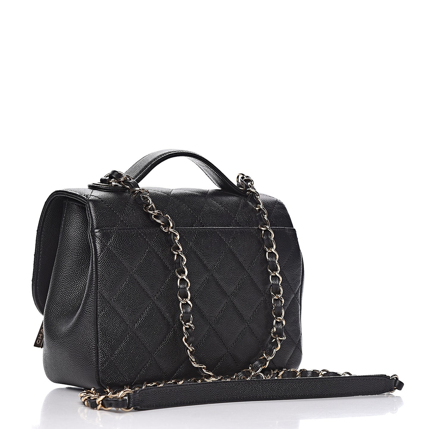 Caviar Quilted Medium Business Affinity Flap Black