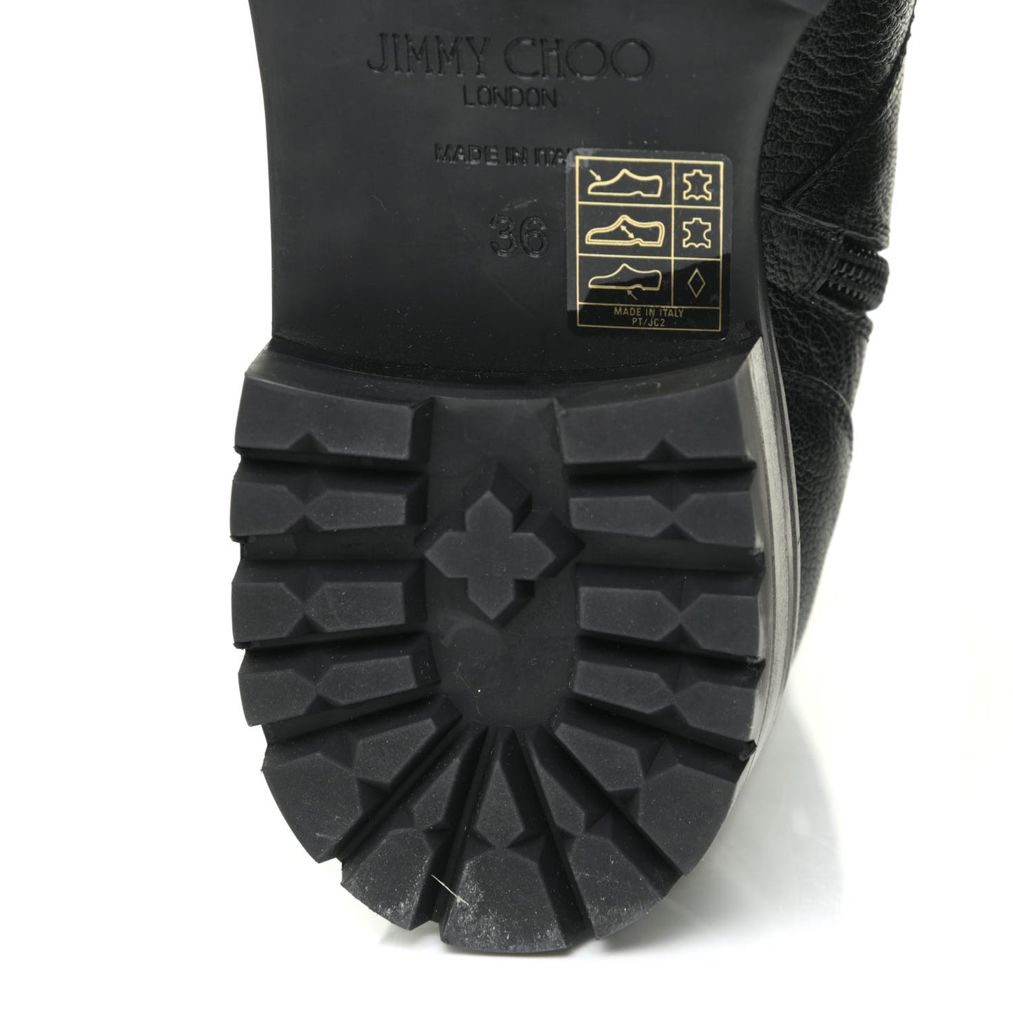 Grained Goatskin Pearl Crystal Embellished Cruz Combat Boots 36 Grey