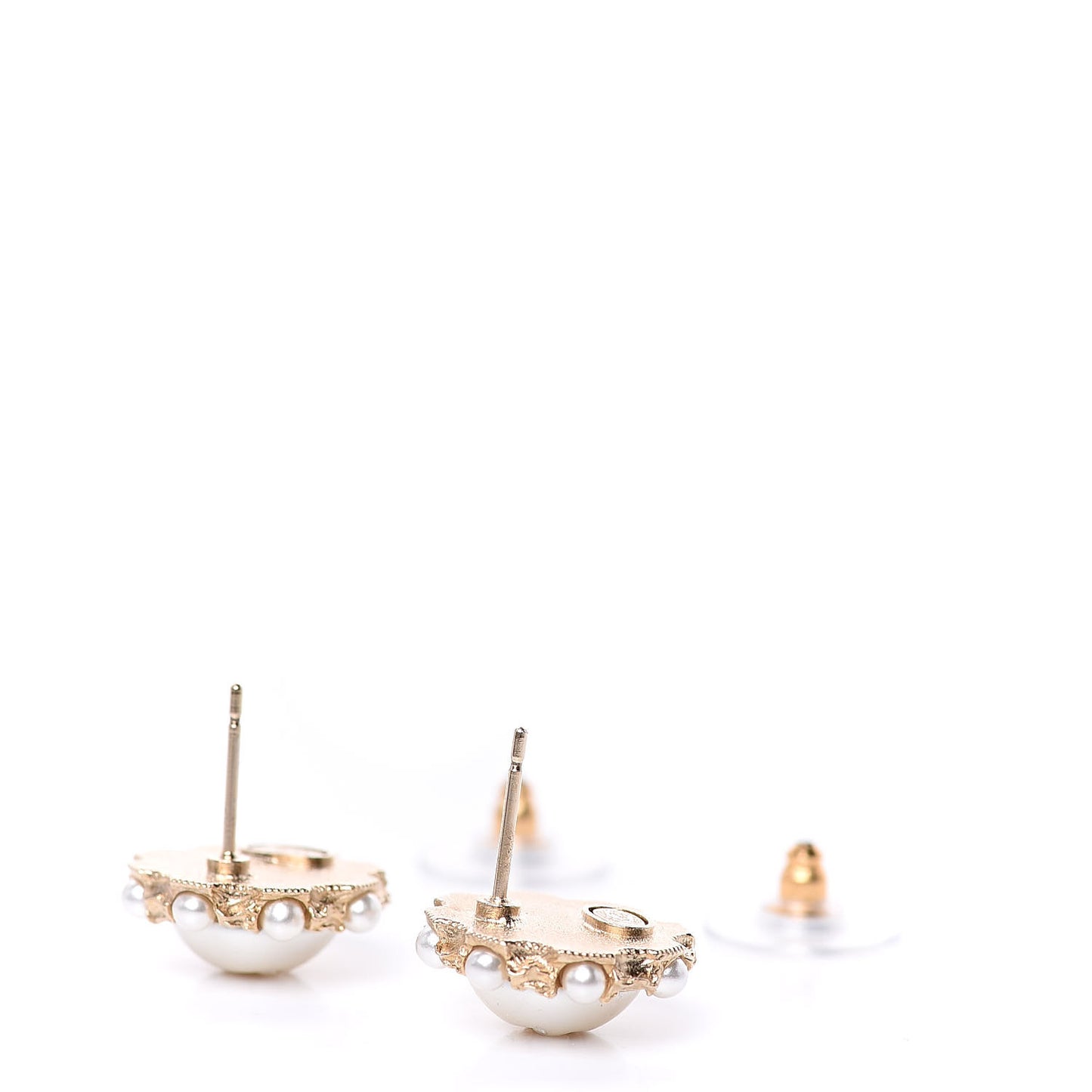 Pearl CC Earrings Gold