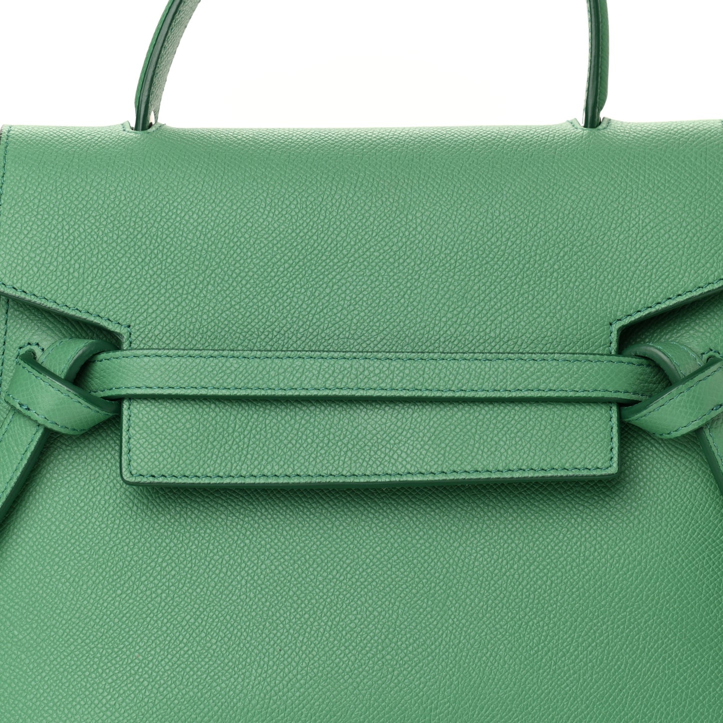 Grained Calfskin Micro Belt Bag Pop Green