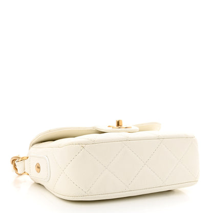 Chanel Caviar Quilted Mini Chain Flap White 4 of 11