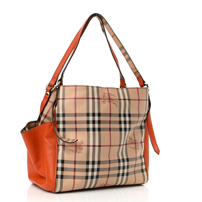 Burberry Haymarket Check Small Canterbury Tote Burnt Amber 2 of 11