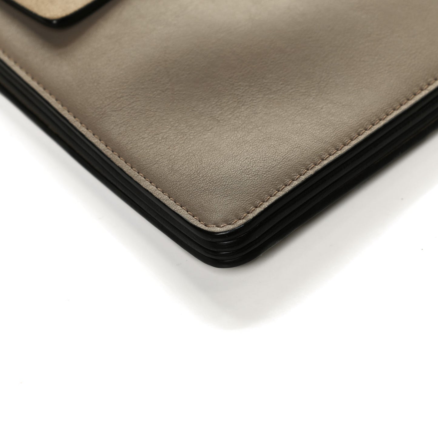Calfskin Suede Medium Faye Shoulder Bag Motty Grey