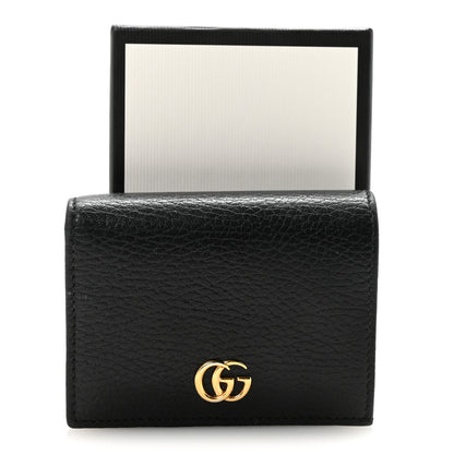Gucci Pebbled Calfskin GG Marmont Card Case Black 8 of 8