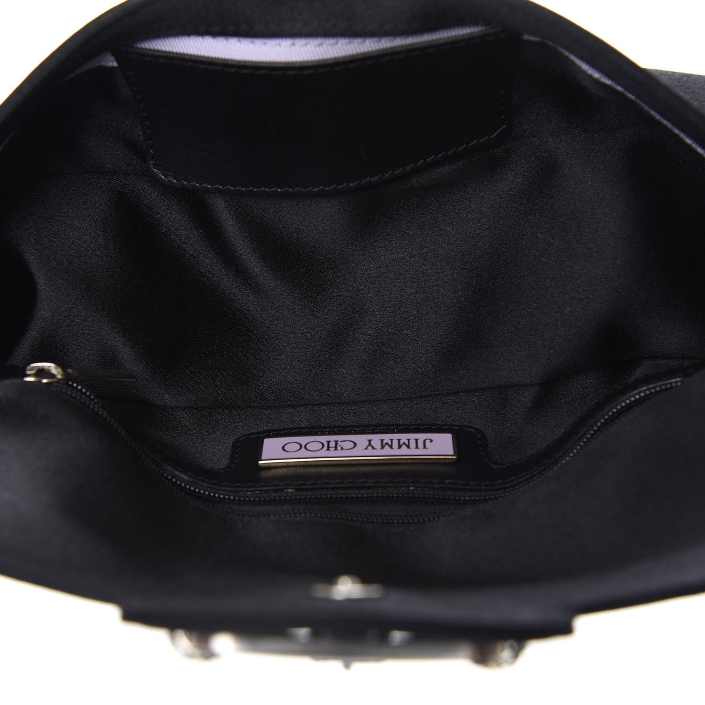 Satin Swarovski Crystal Tulita Evening Bag Black