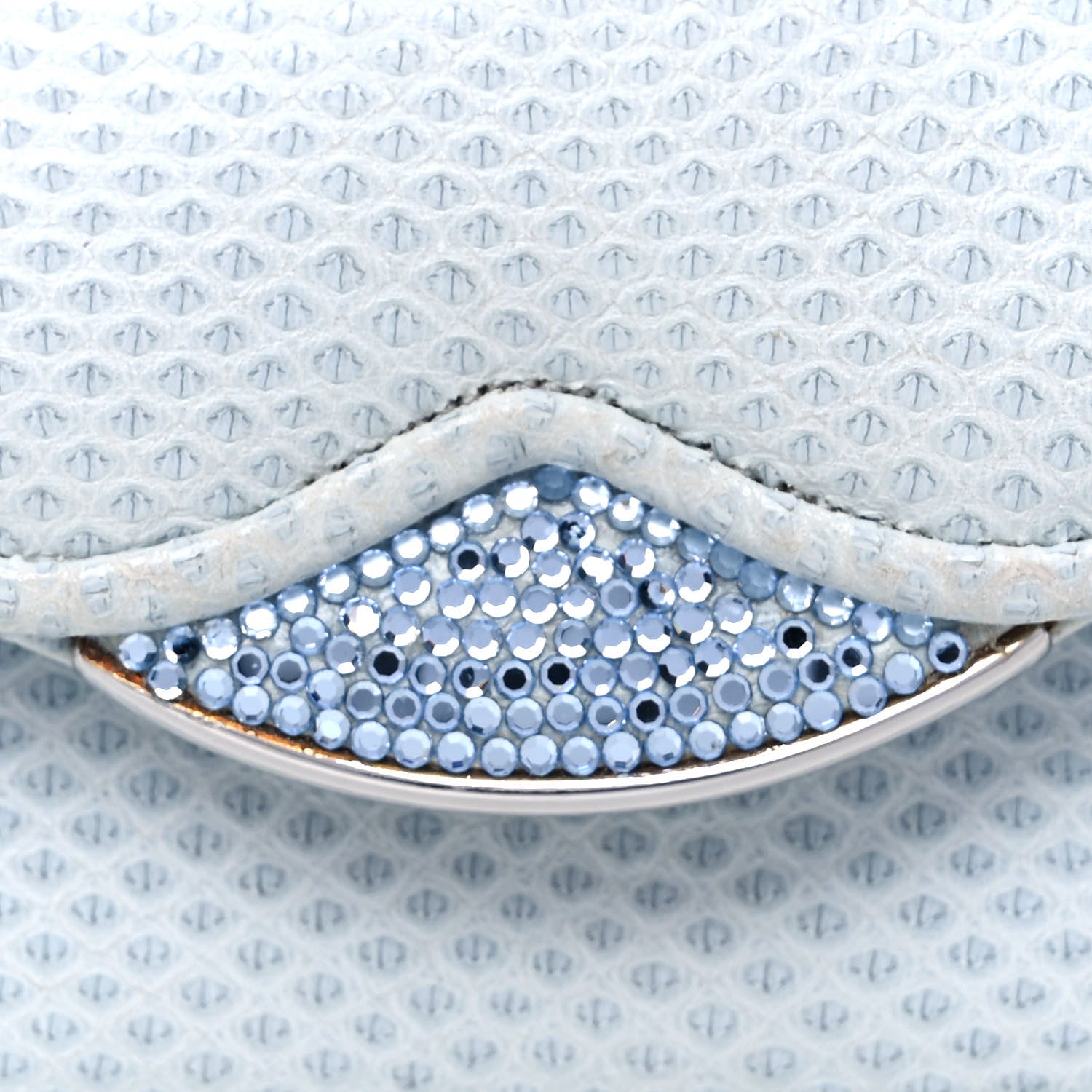 Judith Leiber Crystal Lizard Embossed Evening Bag Light Blue 7 of 13