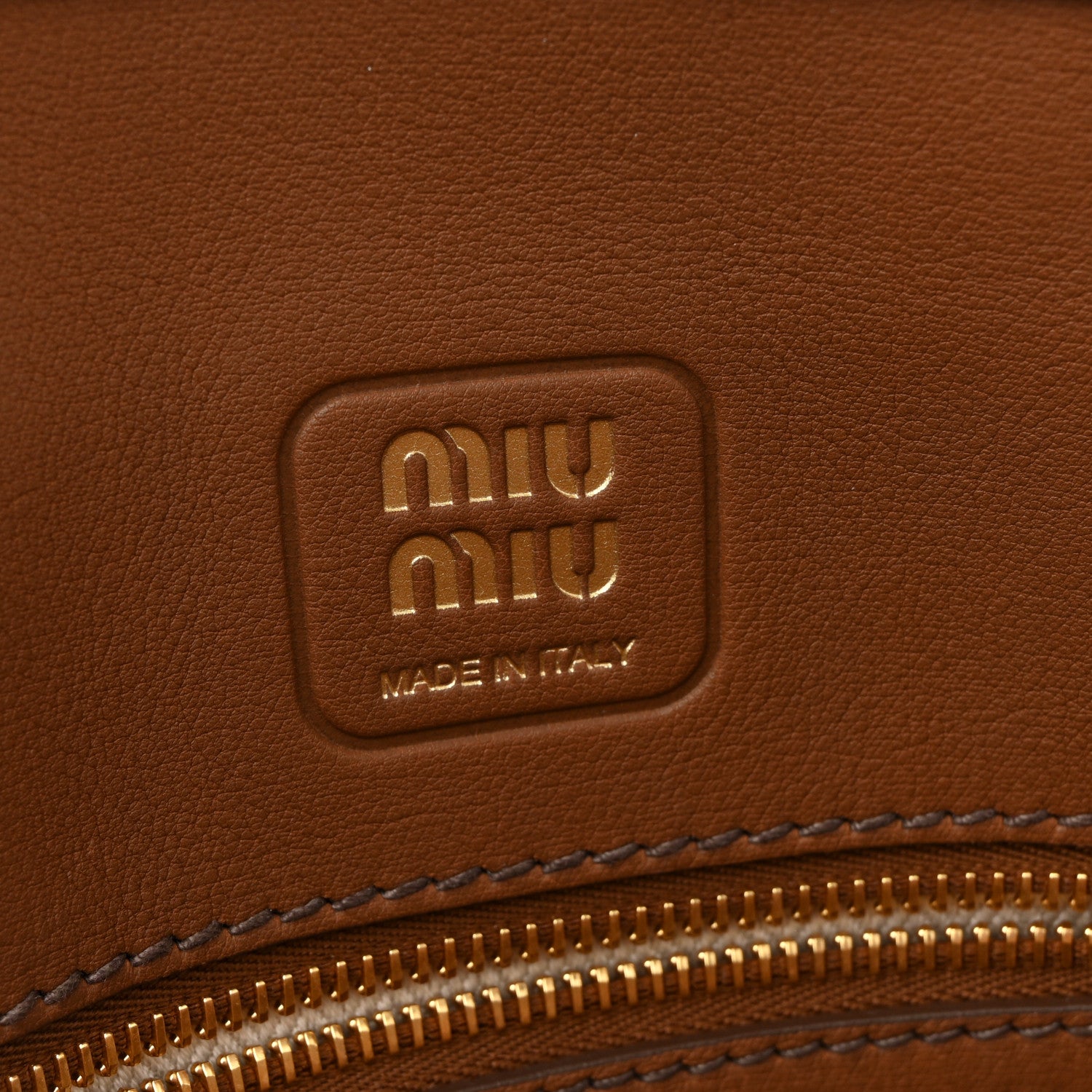 Miu Miu Camoscio Large Aventure Bag Oak 6 of 12