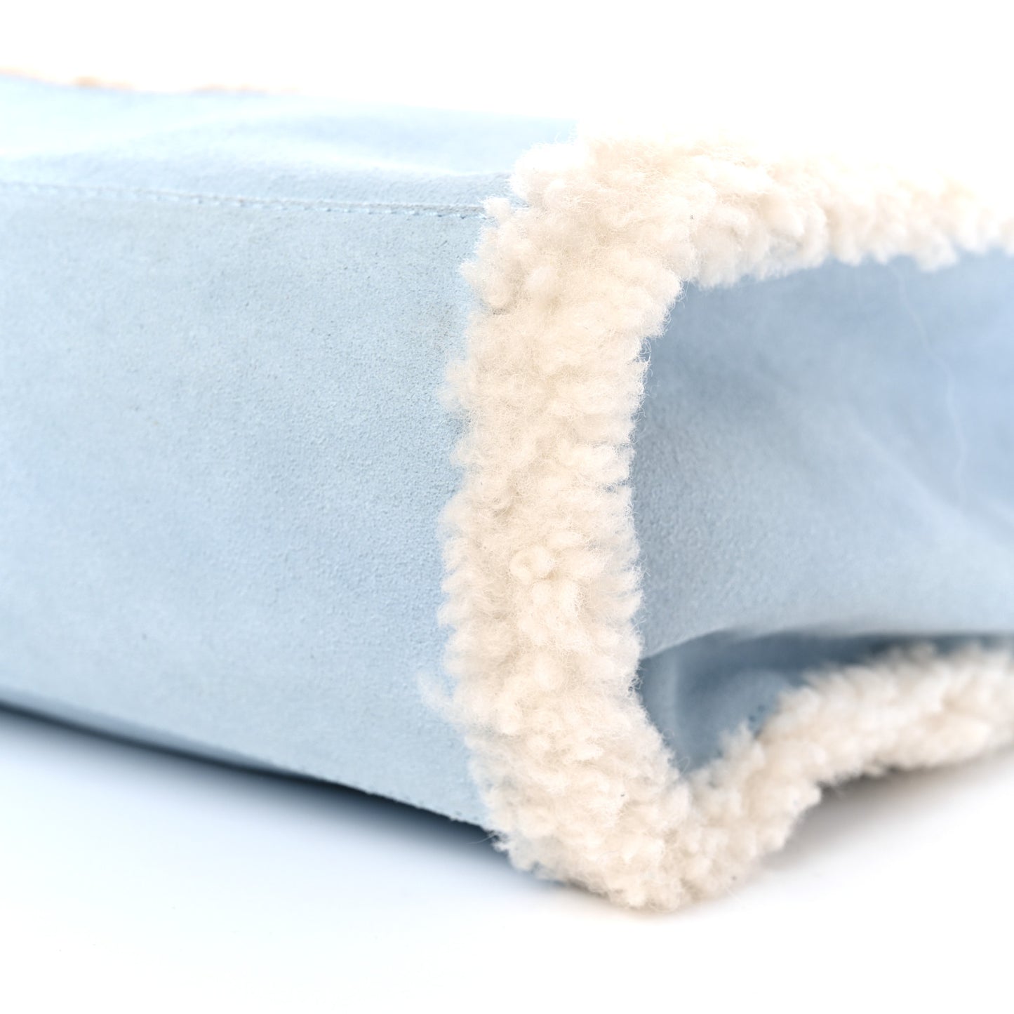 X UGG Suede Shearling Medium Shopping Bag Blue