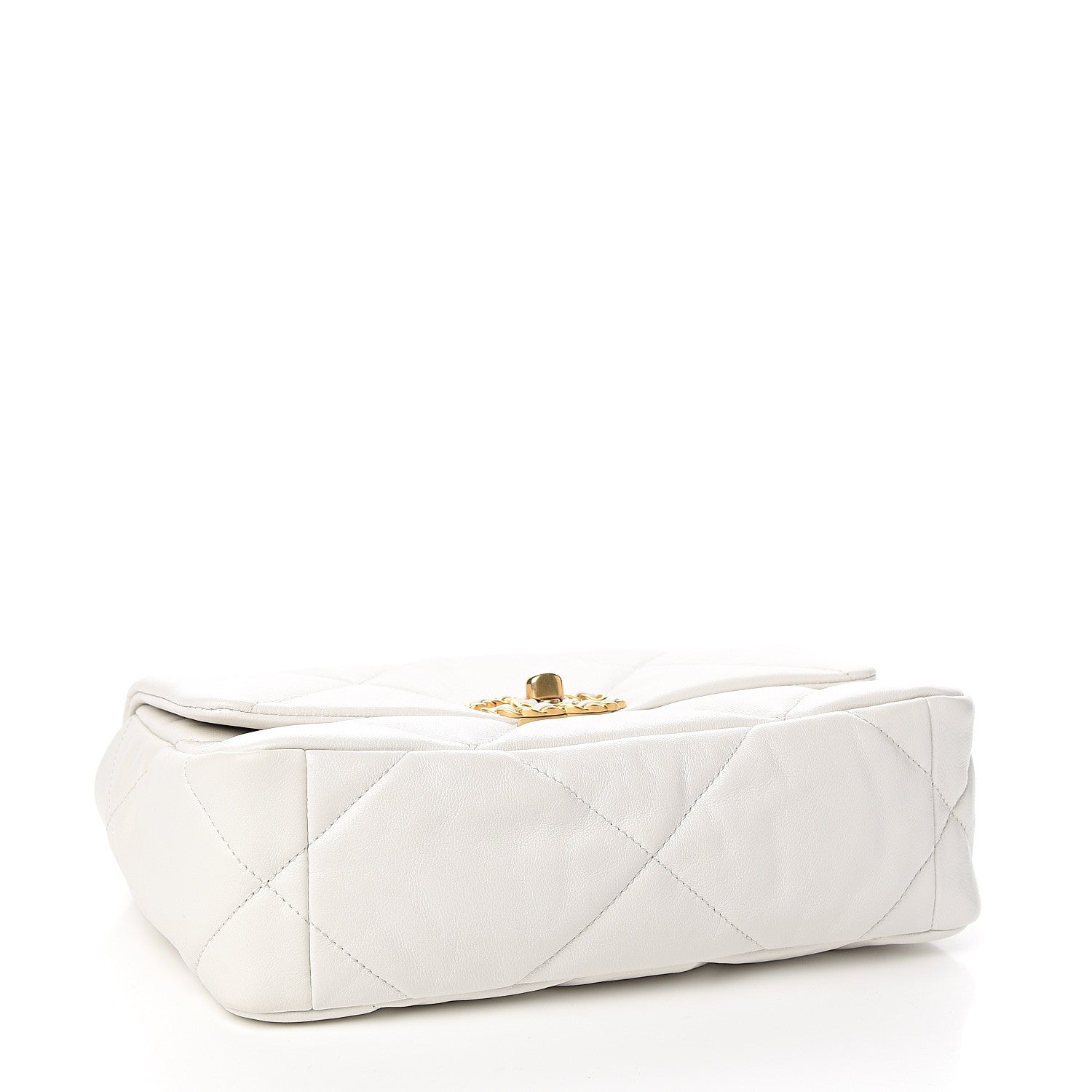 Chanel Goatskin Quilted Medium 19 Flap White 3 of 10