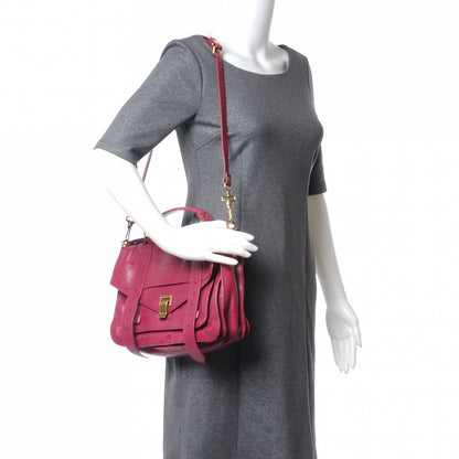 Proenza Schouler Lambskin PS1 Medium Satchel Raspberry 2 of 7