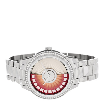 Christian Dior Stainless Steel Diamond Bezel Mother of Pearl 36mm Dior VIII Bal Plisse Ruban Automatic Watch 2 of 5