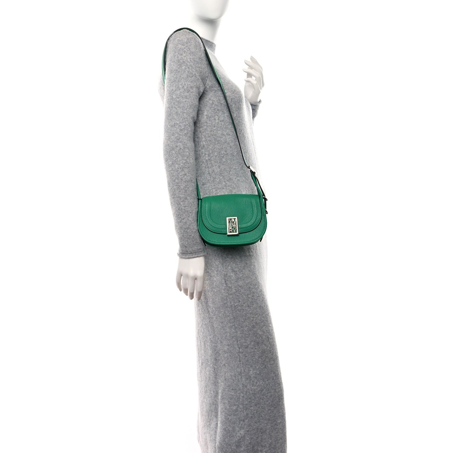 Mulberry Glossy Goatskin Mini Sadie Satchel Lawn Green 2 of 8