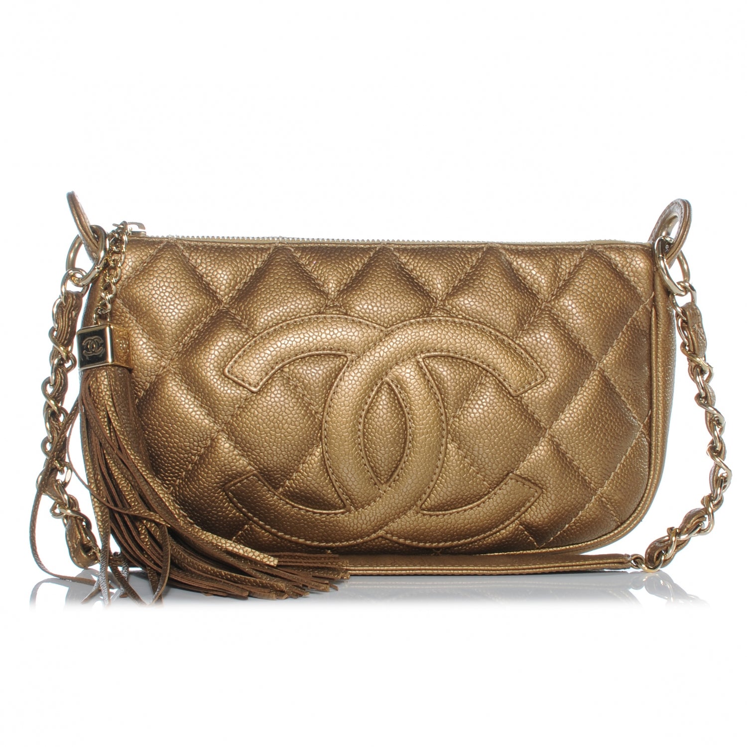 Chanel Caviar Quilted Tassel Pochette 1 of 7
