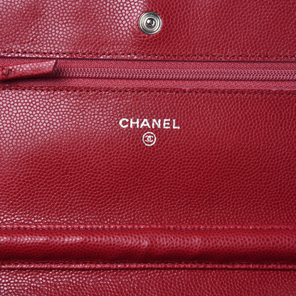 Chanel Caviar Quilted Wallet on Chain WOC Pink 6 of 10