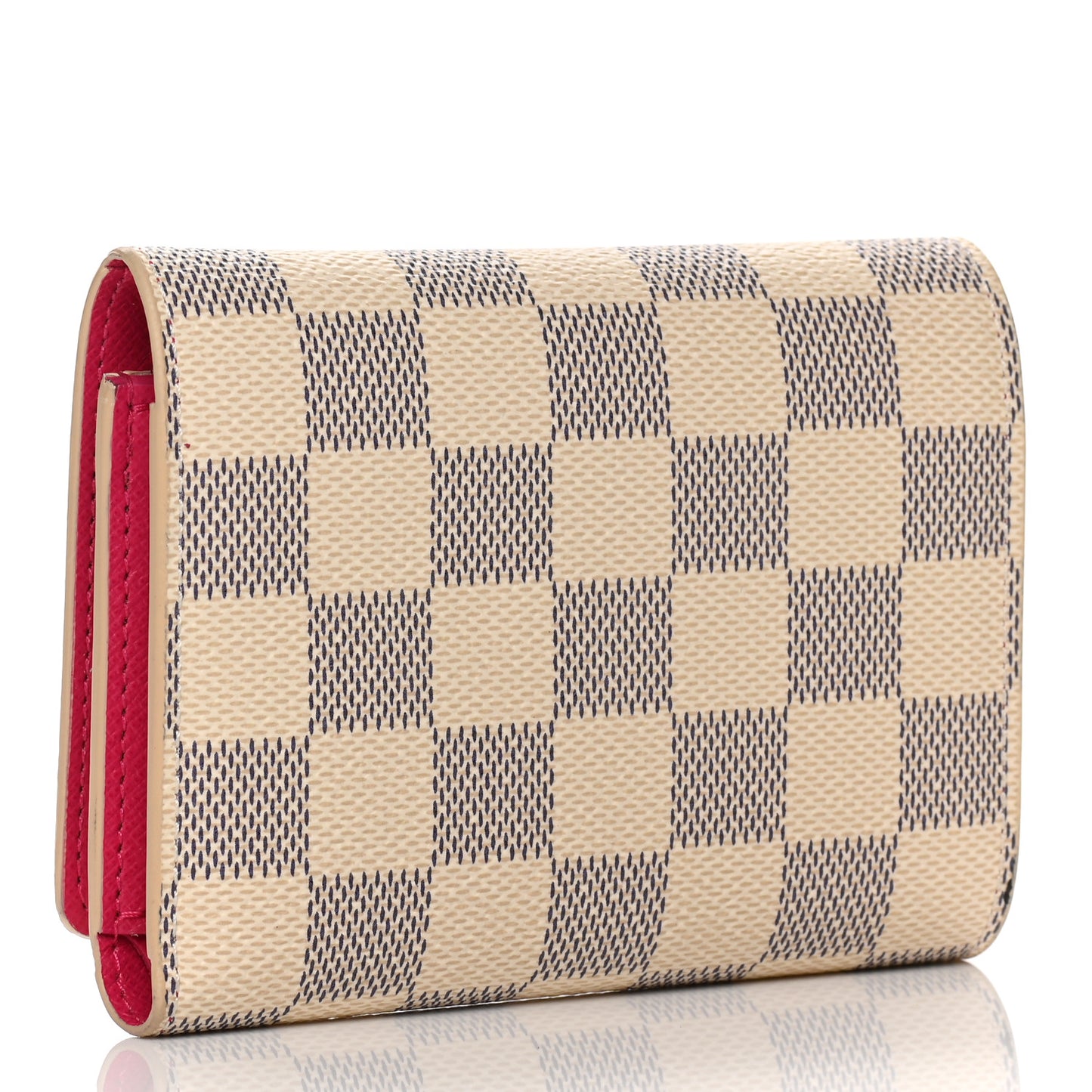 Damier Azur 2021 Christmas Animation Hollywood Victorine Wallet Fuchsia