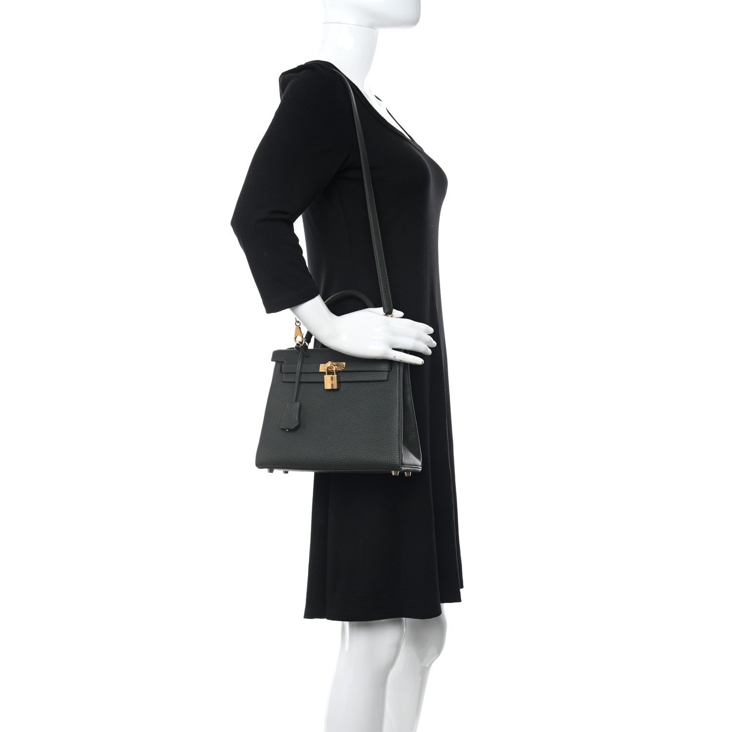 Hermes Togo Kelly Retourne 25 Vert Cypress 2 of 11