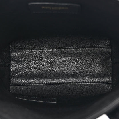 Saint Laurent Calfskin Crocodile Embossed Paris Mini Toy Shopper Tote Black 5 of 10