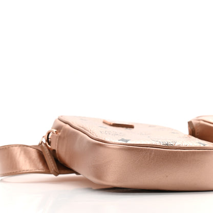 MCM Metallic Visetos Stark Original Belt Bag Champagne Gold 8 of 11