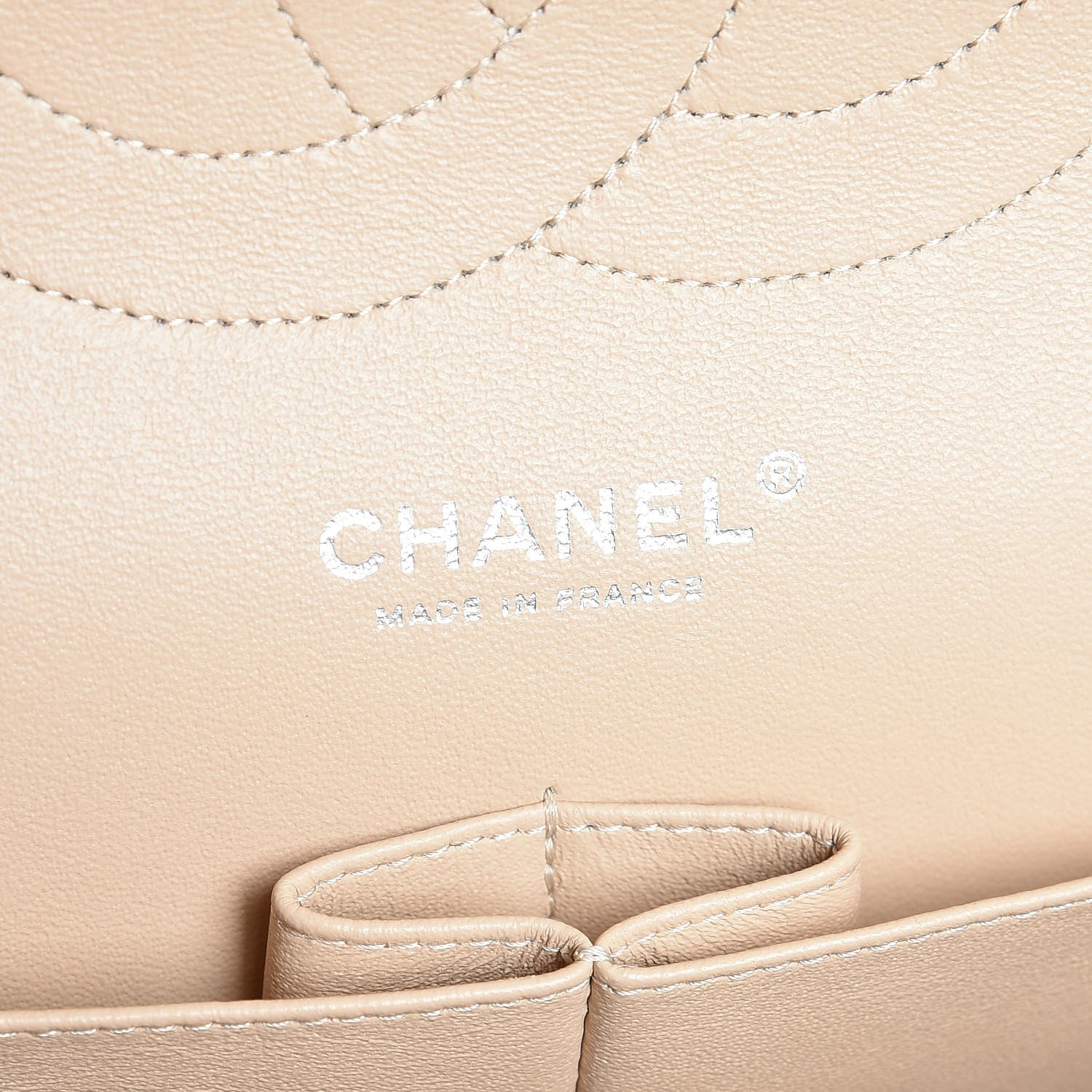 Chanel Caviar Quilted Jumbo Double Flap Light Beige 7 of 14